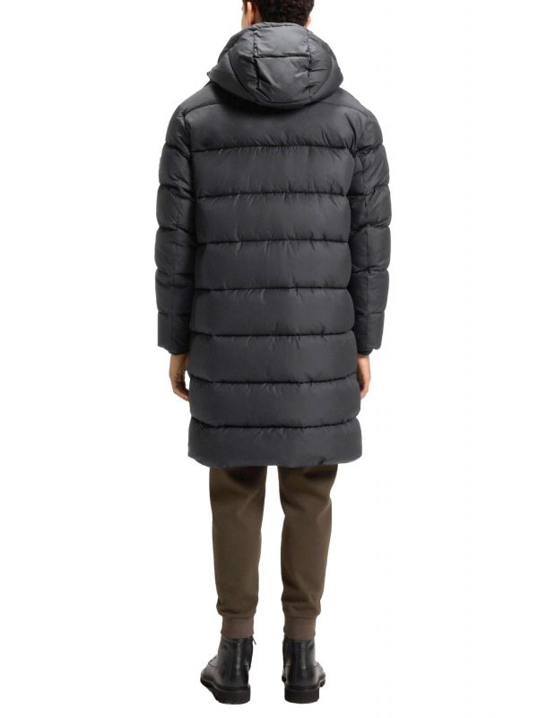BOSS ΜΠΟΥΦΑΝ PUFFER H-CENUTO HOODIE ΜΑΥΡΟ