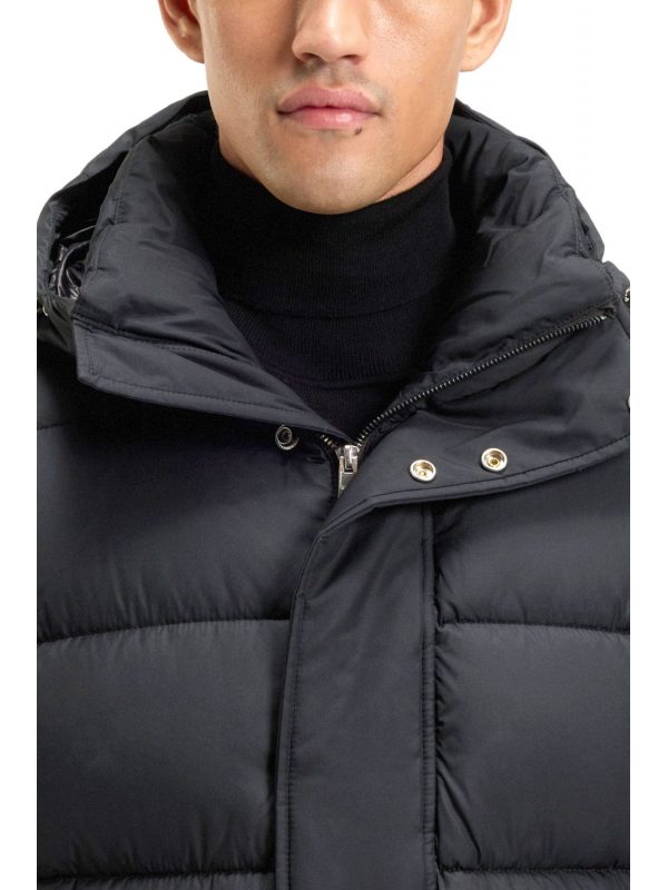 BOSS ΜΠΟΥΦΑΝ PUFFER H-CENUTO HOODIE ΜΑΥΡΟ