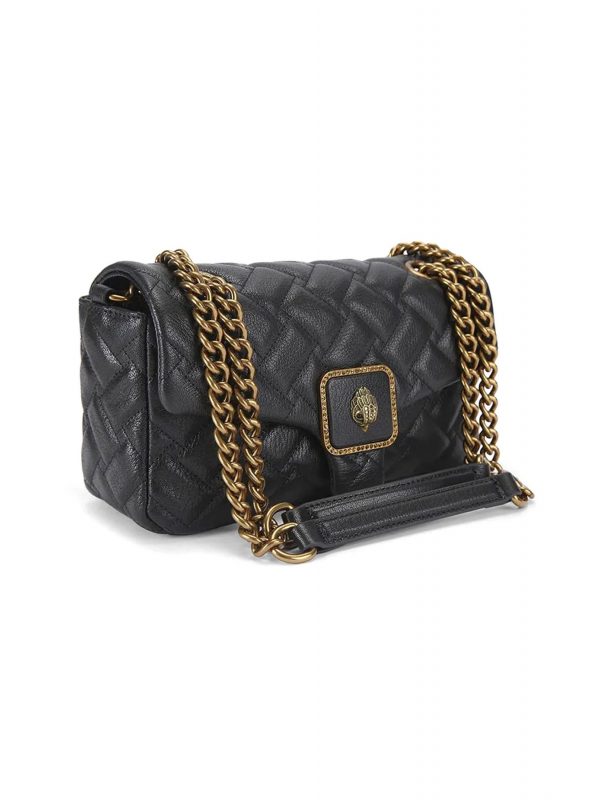 KURT GEIGER ΤΣΑΝΤΑ CROSSBODY/ΩΜΟΥ PIMLICO BAG KAΠΙΤΟΜΕ ΑΛΥΣΙΔΑ LOGO ΜΑΥΡΟ