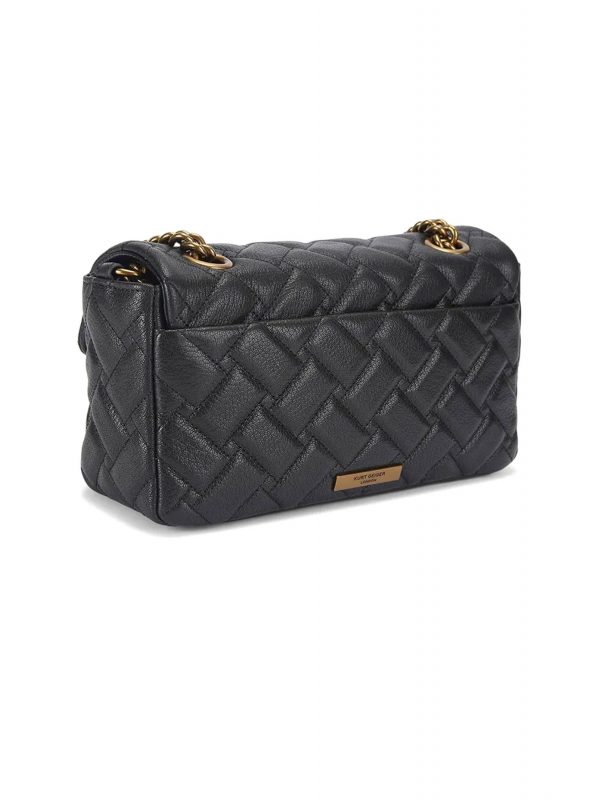 KURT GEIGER ΤΣΑΝΤΑ CROSSBODY/ΩΜΟΥ PIMLICO BAG KAΠΙΤΟΜΕ ΑΛΥΣΙΔΑ LOGO ΜΑΥΡΟ