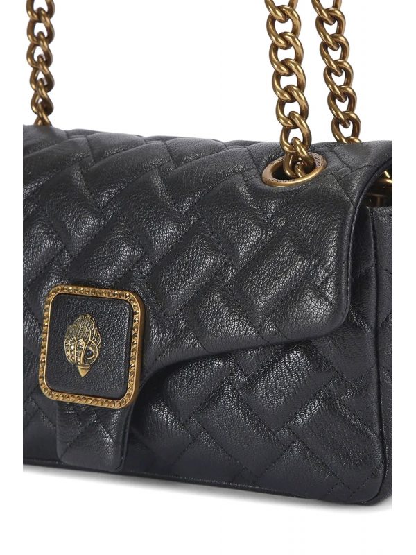KURT GEIGER ΤΣΑΝΤΑ CROSSBODY/ΩΜΟΥ PIMLICO BAG KAΠΙΤΟΜΕ ΑΛΥΣΙΔΑ LOGO ΜΑΥΡΟ