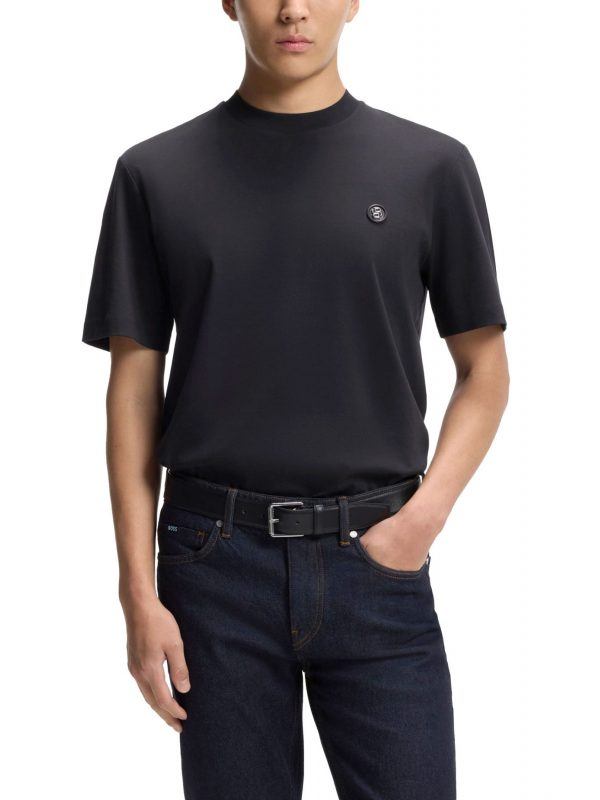 BOSS T-SHIRT C-TAUT-1 MERCERISED ΜΠΛΕ