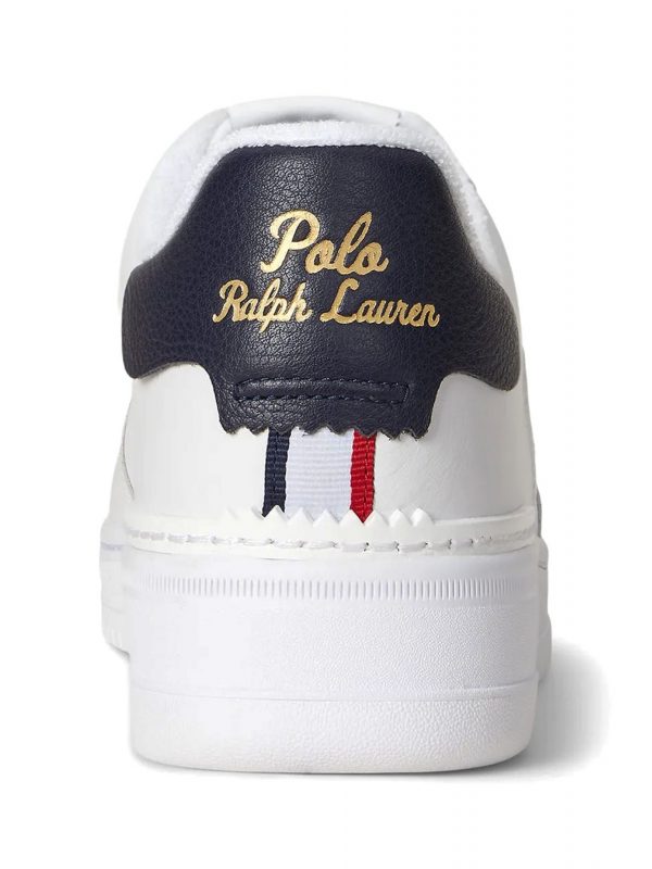 RALPH LAUREN ΠΑΠΟΥΤΣΙΑ SNEAKERS MASTR CT RIB-SK-LTL ΛΕΥΚΟ-ΜΠΛΕ