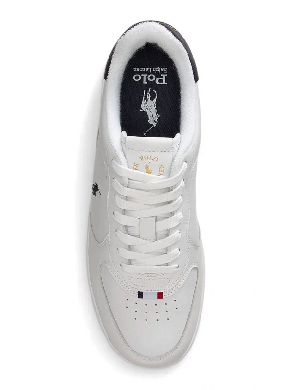 RALPH LAUREN ΠΑΠΟΥΤΣΙΑ SNEAKERS MASTR CT RIB-SK-LTL ΛΕΥΚΟ-ΜΠΛΕ