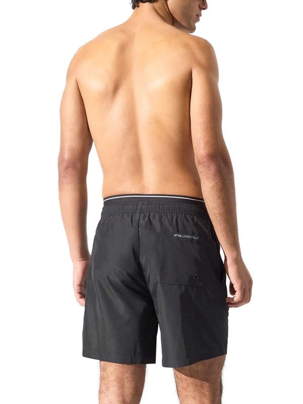 KARL LAGERFELD ΜΑΓΙΩ IKON FUSHION MED BOARDSHORT ΜΑΥΡΟ