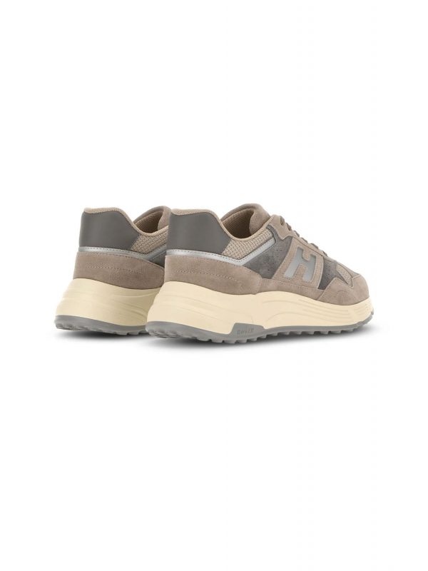 HOGAN ΠΑΠΟΥΤΣΙΑ SNEAKERS HYPERLIGHT ALLACCIATO H ΔΕΡΜΑ ΓΚΡΙ