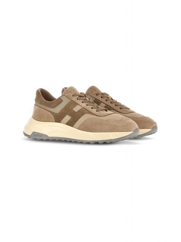 HOGAN ΠΑΠΟΥΤΣΙΑ SNEAKERS HYPERLIGHT ALLAC NUOVA ΔΕΡΜΑ ΜΠΕΖ