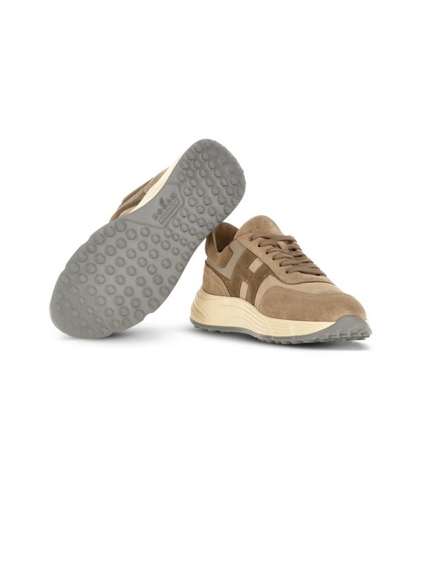 HOGAN ΠΑΠΟΥΤΣΙΑ SNEAKERS HYPERLIGHT ALLAC NUOVA ΔΕΡΜΑ ΜΠΕΖ