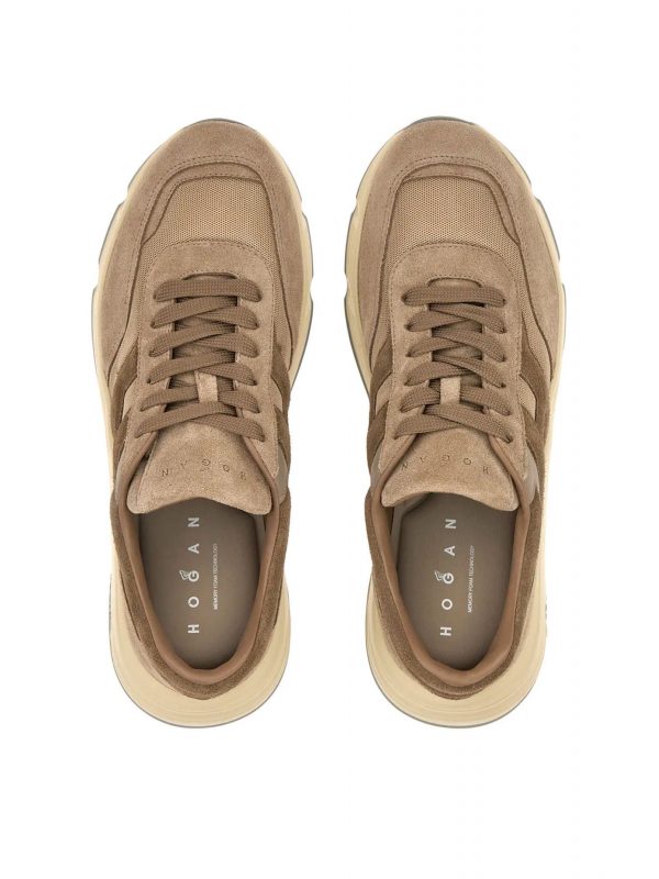 HOGAN ΠΑΠΟΥΤΣΙΑ SNEAKERS HYPERLIGHT ALLAC NUOVA ΔΕΡΜΑ ΜΠΕΖ