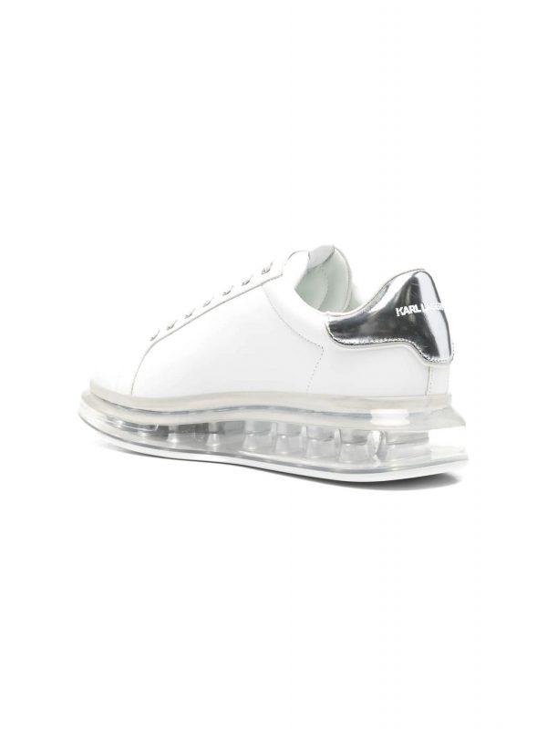 KARL LAGERFELD ΠΑΠΟΥΤΣΙΑ SNEAKERS KAPRI KUSHION LO LACE LTR ΛΕΥΚΟ