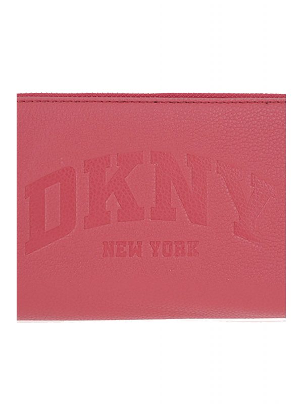 DKNY ΠΟΡΤΟΦΟΛΙ HADLEE LG ZIP AROUND LOGO ΚΟΚΚΙΝΟ