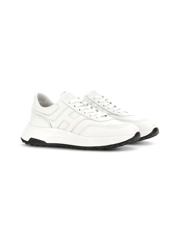 HOGAN ΠΑΠΟΥΤΣΙΑ SNEAKERS HYPERLIGHT ALLACCIATO H ΔΕΡΜΑ ΛΕΥΚΟ
