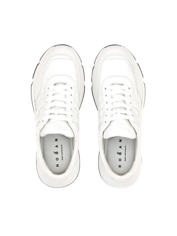 HOGAN ΠΑΠΟΥΤΣΙΑ SNEAKERS HYPERLIGHT ALLACCIATO H ΔΕΡΜΑ ΛΕΥΚΟ