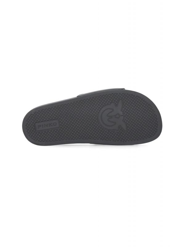 PINKO ΠΑΝΤΟΦΛΕΣ DILLY 01 - SLIPPER RUBBERIZED ΜΑΥΡΟ