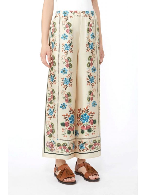 MAX MARA WEEKEND ΠΑΝΤΕΛΟΝΑ WKDSNACK FLORAL ΜΠΕΖ