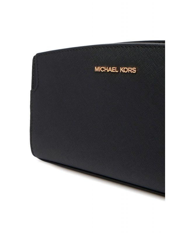MICHAEL KORS ΤΣΑΝΤΑΚΙ CROSSBODY/ΩΜΟΥ BECCA ΜΕΤΑΛΛΙΚΟ LOGO MAYΡΟ