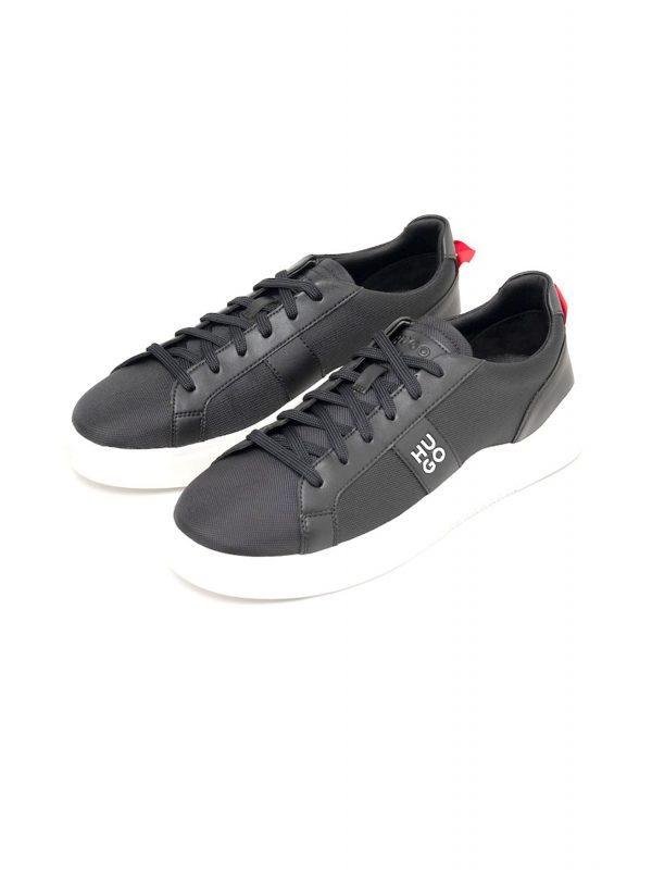 HUGO ΠΑΠΟΥΤΣΙΑ SNEAKERS BLAKE_TENN_BLNYPU LOGO ΜΑΥΡΟ