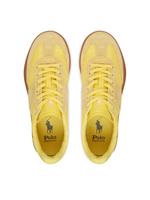 RALPH LAUREN  ΠΑΠΟΥΤΣΙΑ SNEAKERS HTR-AERA-SK-LTL-ΚΙΤΡΙΝΟ