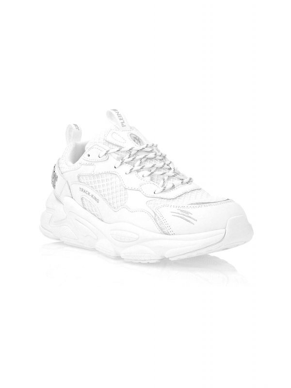 PLEIN SPORT ΠΑΠΟΥΤΣΙΑ SNEAKERS RUNNER TRACK-KING CORE//GEN.X.05 LOGO ΛΕΥΚΟ