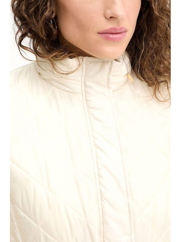 MICHAEL KORS ΜΠΟΥΦΑΝ ANORAK ΛΑΣΤΙΧΟ ΜΕΣΗ ΤΣΕΠΕΣ ΜΕΤΑΛΛΙΚΟ LOGO ΕΚΡΟΥ