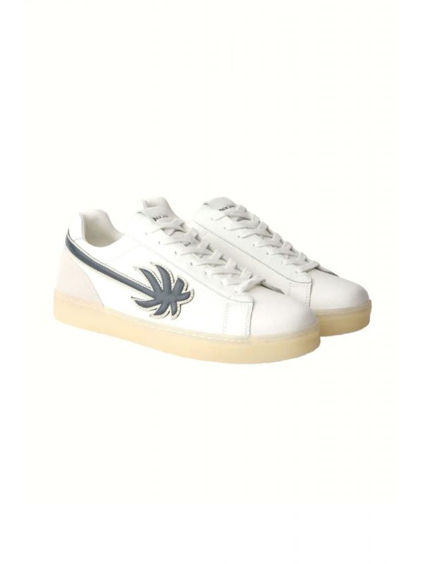 PALM ANGELS ΠΑΠΟΥΤΣΙΑ SNEAKERS PALM LEA TENNIS ΛΕΥΚΟ-ΜΠΛΕ