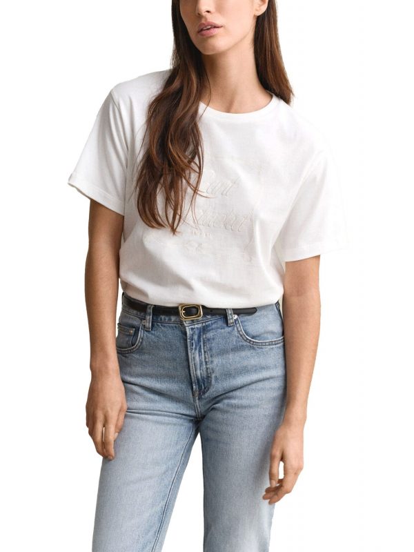 GANT T-SHIRT GRAPHIC ΛΕΥΚΟ