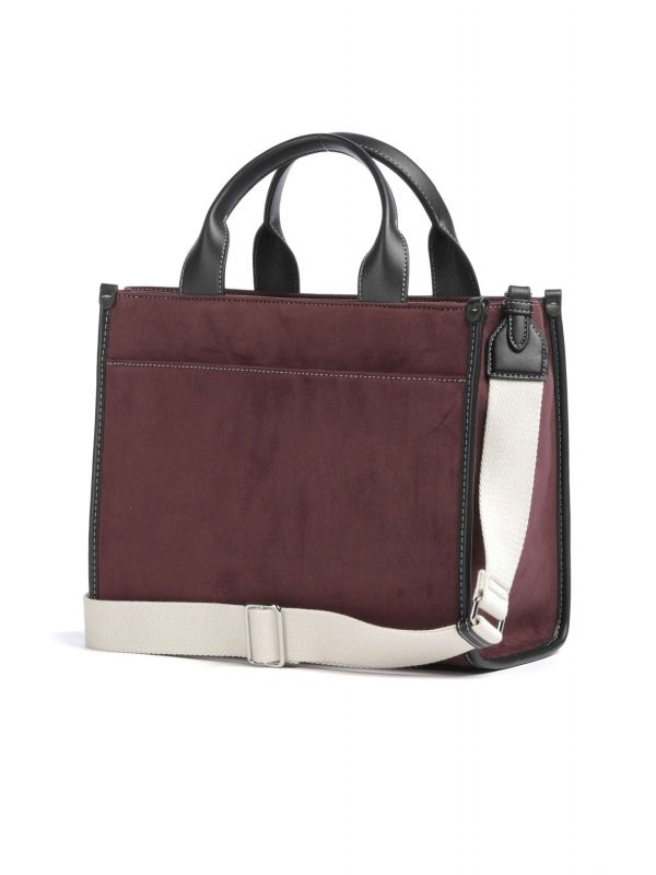 DKNY ΤΣΑΝΤΑ ΧΕΙΡΟΣ/CROSSBODY HANDLEE MD TOTE LOGO ΜΠΟΡΝΤΟ-ΜΑΥΡΟ