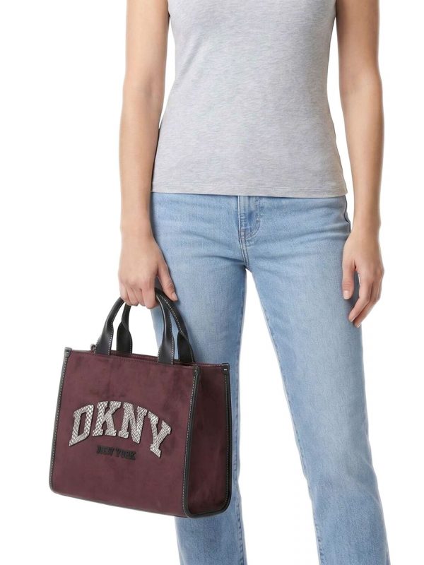 DKNY ΤΣΑΝΤΑ ΧΕΙΡΟΣ/CROSSBODY HANDLEE MD TOTE LOGO ΜΠΟΡΝΤΟ-ΜΑΥΡΟ