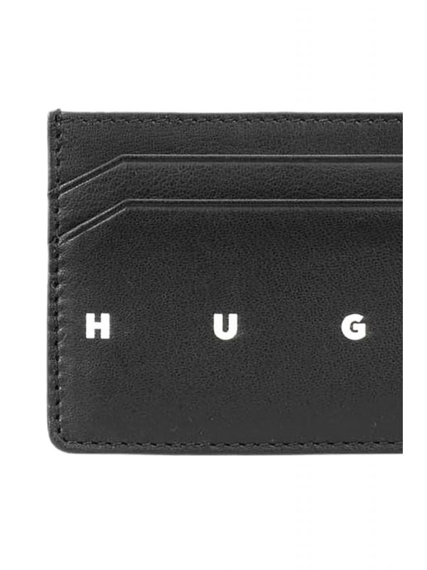 HUGO ΘΗΚΗ ΚΑΡΤΩΝ REHX_CARDCASE ΔΕΡΜΑ LOGO ΜΑΥΡΟ