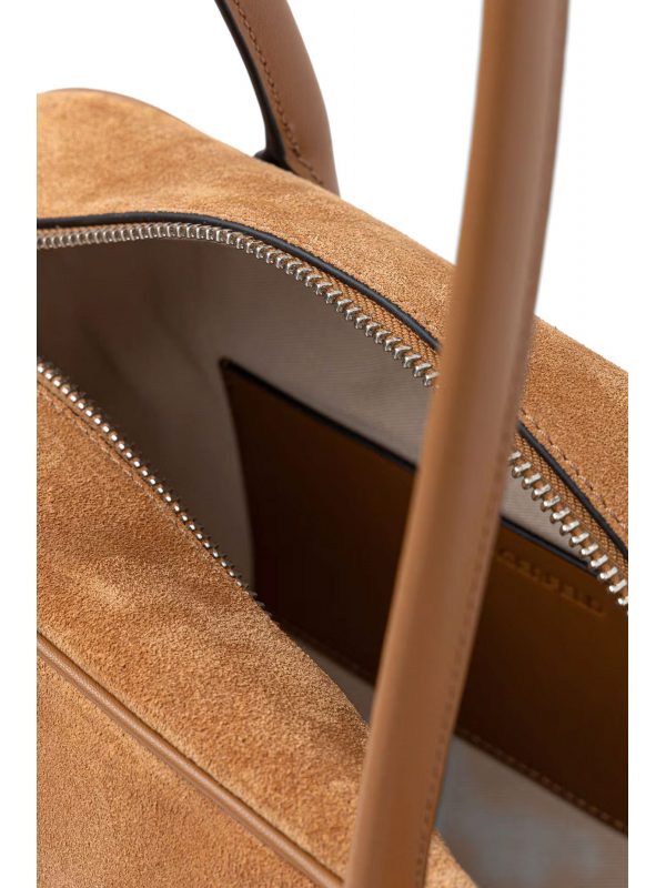 KARL LAGERFELD ΤΣΑΝΤΑ ΩΜΟΥ K/DAILY SM ZIP SHB ΔΕΡΜΑ SUEDE LOGO ΚΑΜΗΛΟ