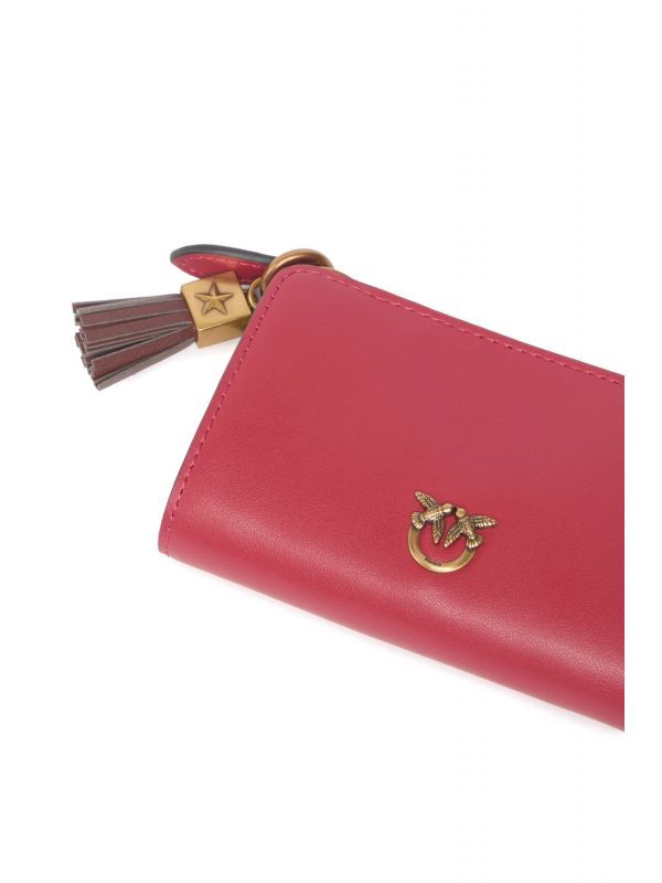 PINKO ΠΟΡΤΟΦΟΛΙ MINI WALLET + CHARM ΚΟΚΚΙΝΟ