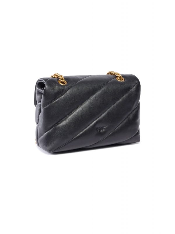 PINKO ΤΣΑΝΤΑ  LOVE PUFF CLASSIC SMALL B. SHEEP NAPPA ΜΑΥΡΟ