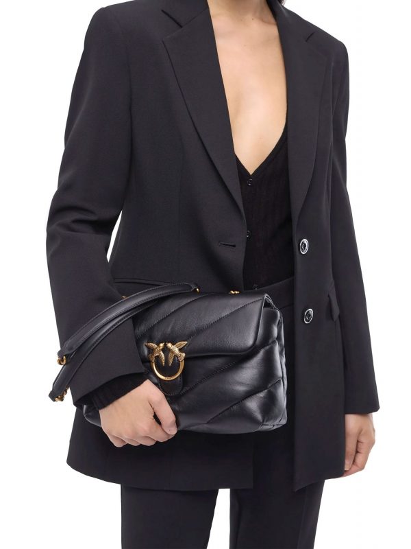 PINKO ΤΣΑΝΤΑ  LOVE PUFF CLASSIC SMALL B. SHEEP NAPPA ΜΑΥΡΟ