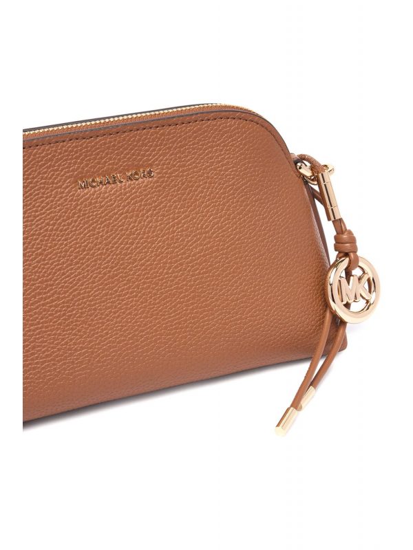 MICHAEL KORS ΤΣΑΝΤΑΚΙ CROSSBODY FREDDIE ΜΕΤΑΛΛΙΚΟ LOGO ΤΑΜΠΑ