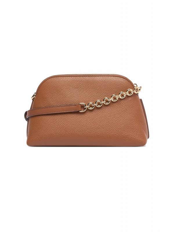 MICHAEL KORS ΤΣΑΝΤΑΚΙ CROSSBODY FREDDIE ΜΕΤΑΛΛΙΚΟ LOGO ΤΑΜΠΑ