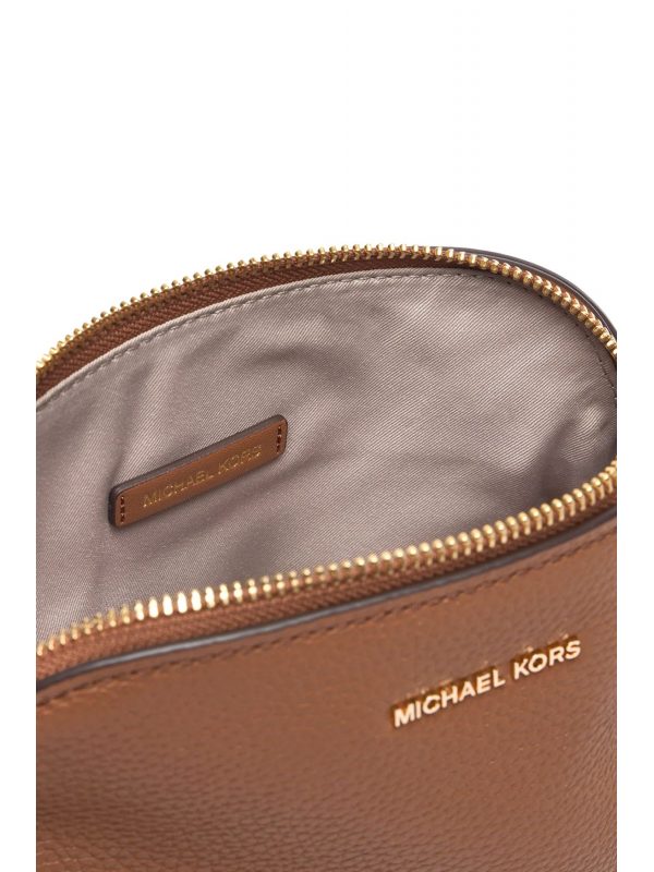 MICHAEL KORS ΤΣΑΝΤΑΚΙ CROSSBODY FREDDIE ΜΕΤΑΛΛΙΚΟ LOGO ΤΑΜΠΑ