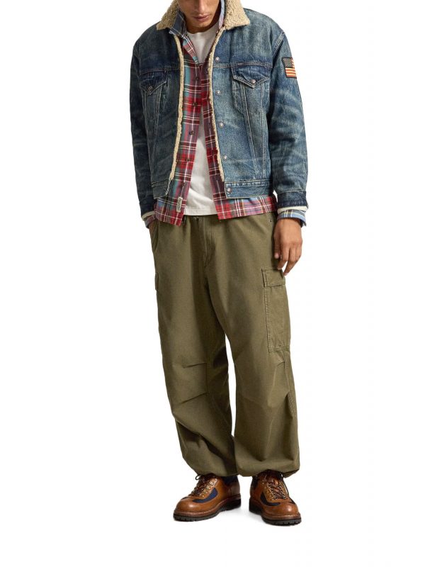 RALPH LAUREN ΜΠΟΥΦΑΝ JEANS TRUCKER JACKET ΜΠΛΕ