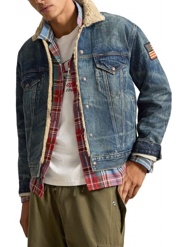 RALPH LAUREN ΜΠΟΥΦΑΝ JEANS TRUCKER JACKET ΜΠΛΕ