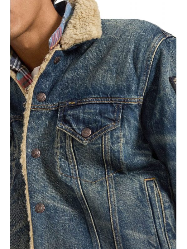 RALPH LAUREN ΜΠΟΥΦΑΝ JEANS TRUCKER JACKET ΜΠΛΕ