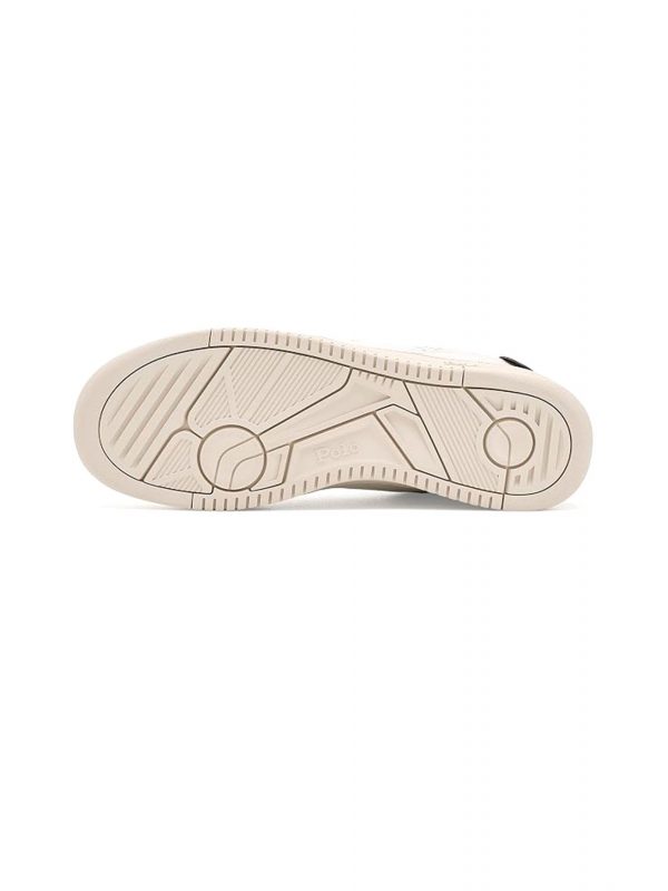 RALPH LAUREN ΠΑΠΟΥΤΣΙΑ SNEAKERS LTR/TWEED/CROC LTHR-MASTR CT BRO-SK-LTL ΛΕΥΚΟ-ΚΑΦΕ