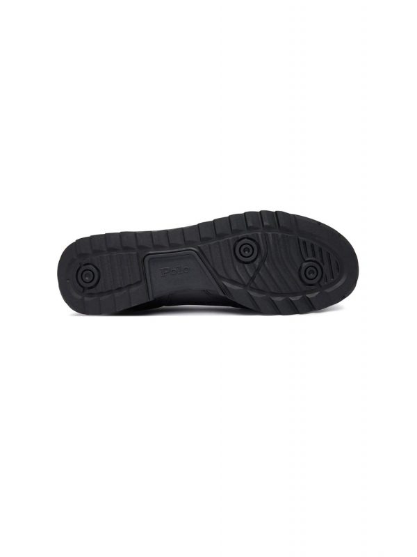 RALPH LAUREN ΠΑΠΟΥΤΣΙΑ SNEAKERS LEATHER-VARICK SIG-SK-LTL ΜΑΥΡΟ