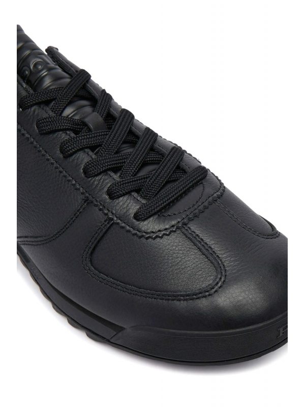 RALPH LAUREN ΠΑΠΟΥΤΣΙΑ SNEAKERS LEATHER-VARICK SIG-SK-LTL ΜΑΥΡΟ