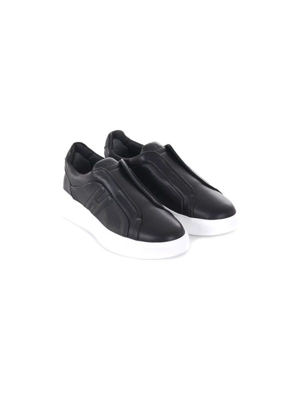 HOGAN ΠΑΠΟΥΤΣΙΑ SNEAKERS H580 SLIP ON H ΜΑΥΡΟ
