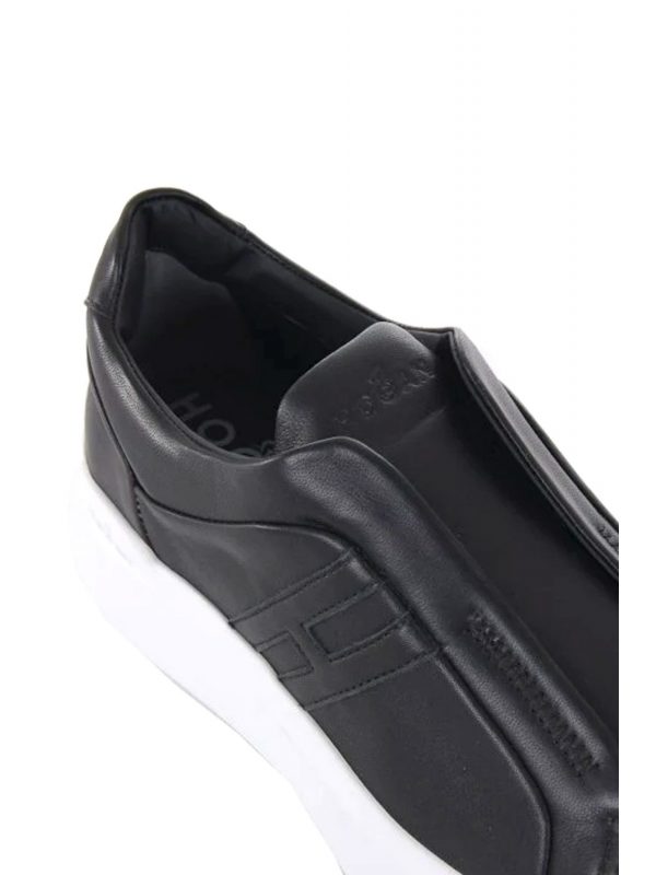 HOGAN ΠΑΠΟΥΤΣΙΑ SNEAKERS H580 SLIP ON H ΜΑΥΡΟ