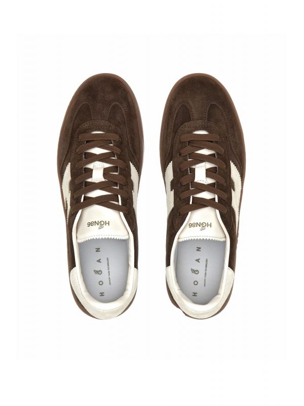 HOGAN ΠΑΠΟΥΤΣΙΑ SNEAKERS COOL ALLACCIATO H ΚΑΦΕ
