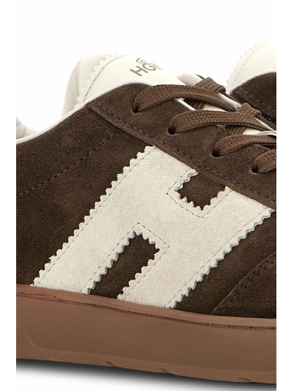 HOGAN ΠΑΠΟΥΤΣΙΑ SNEAKERS COOL ALLACCIATO H ΚΑΦΕ