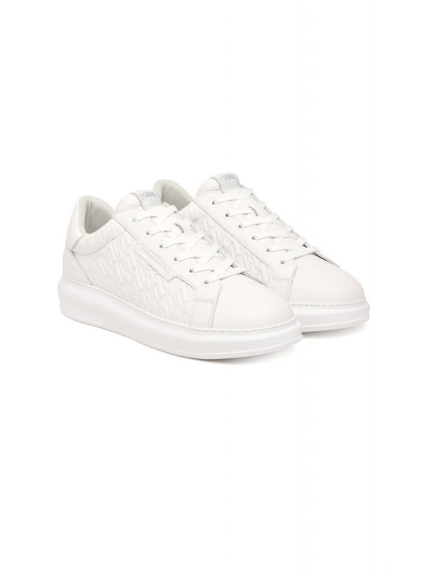 KARL LAGERFELD ΠΑΠΟΥΤΣΙΑ SNEAKERS KAPRI MENS Monogram Rpt Lo ΛΕΥΚΟ