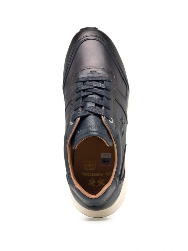 LA MARTINA ΠΑΠΟΥΤΣΙΑ SNEAKERS LOGO ΜΠΛΕ