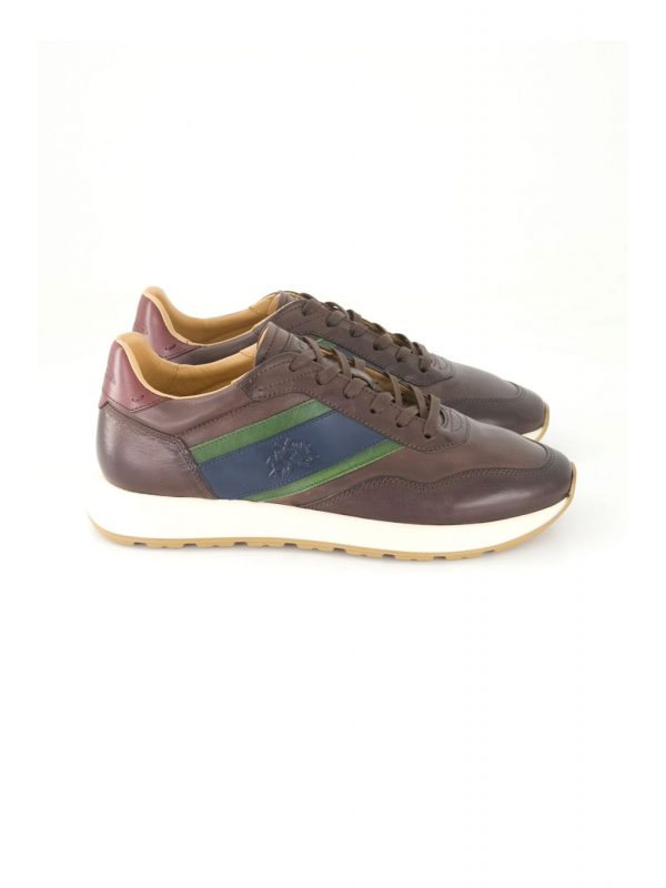 LA MARTINA ΠΑΠΟΥΤΣΙΑ SNEAKERS LOGO ΚΑΦΕ