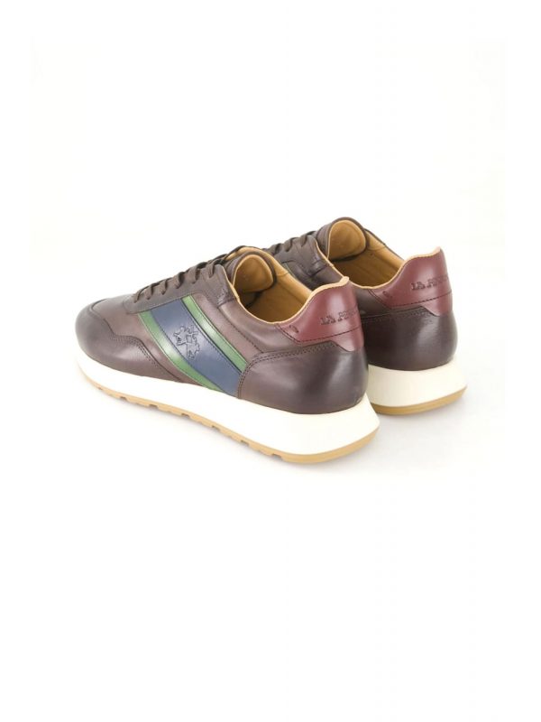 LA MARTINA ΠΑΠΟΥΤΣΙΑ SNEAKERS LOGO ΚΑΦΕ